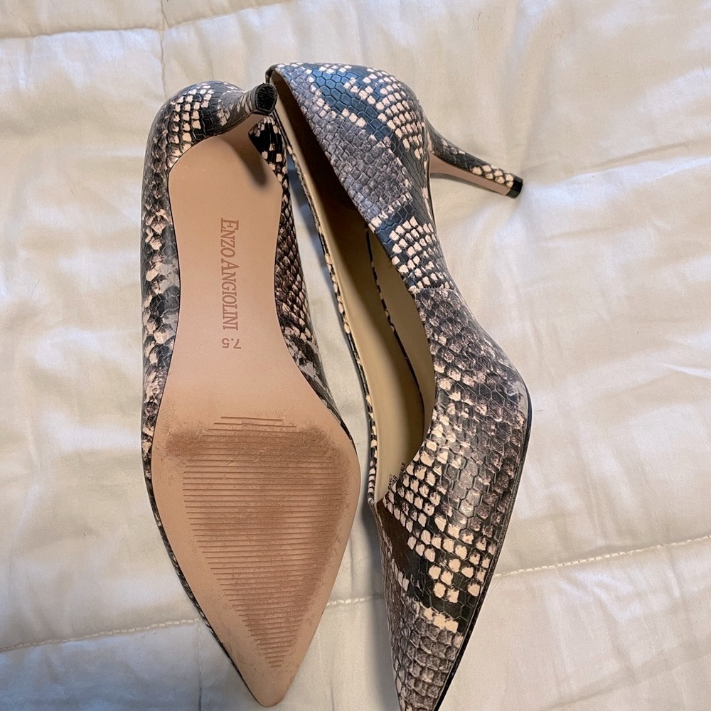 Enzo Angiolini Snake Skin pumps, worn once, size 7.5